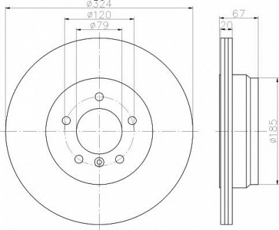 HELLA PAGID 8dd355122041 -  Тормозной диск